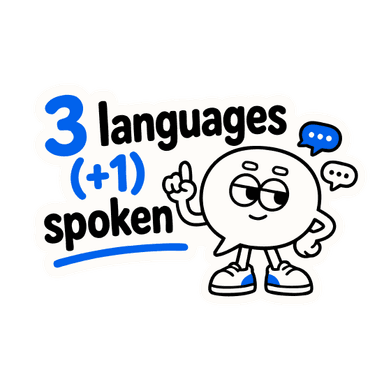 3 Languages Spoken (+1)